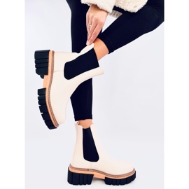 Bella Beige Chelsea stövlar för kvinnor 1