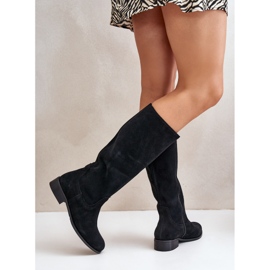 Lewski Shoes Mocka damstövlar med vänster dragkedja 3616 svart 1