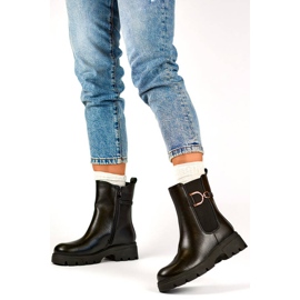 Isolerade Chelsea-stövlar för kvinnor, svarta, K-99257 2