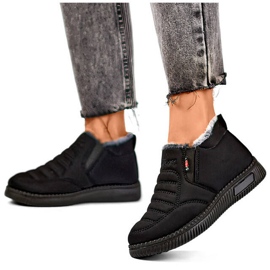 Låga ankelsnöskor för kvinnor, isolerade, svarta 7792B 1