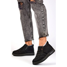 Låga ankelsnöskor för kvinnor, isolerade, svarta 7792B 2