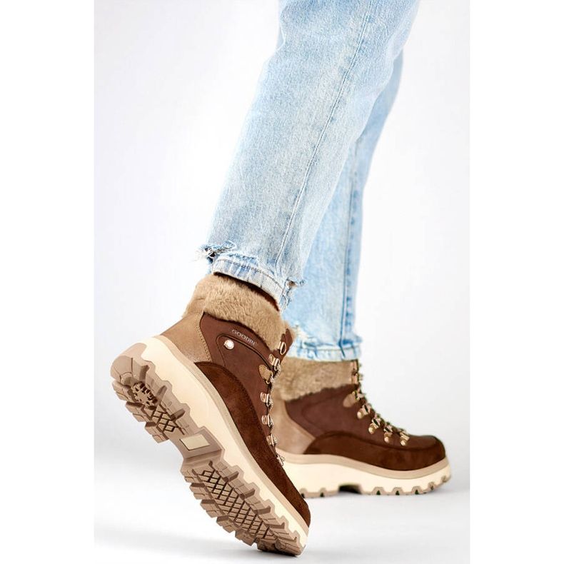 Isolerade damstövlar, beige CC-44BR brun 2