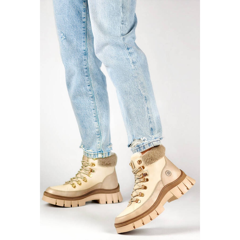 Isolerade damstövlar, beige CC-44CREM 2