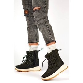 Snöskor för plattform för kvinnor, svarta 24-16321B 2