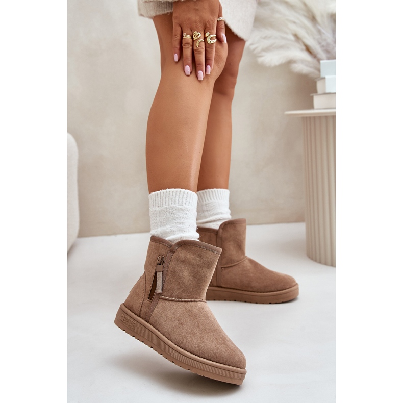 Big Star snöstövlar för kvinnor OO274A165 Beige 2