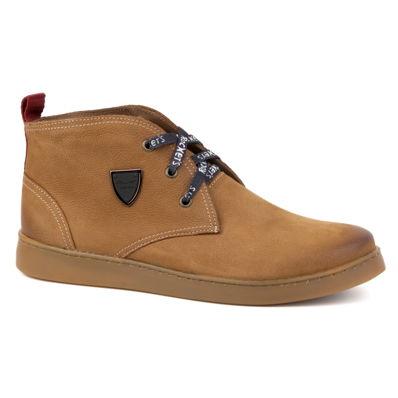 Chukka herrskor i läder KAMPOL 110/410 ljusbrun beige 1