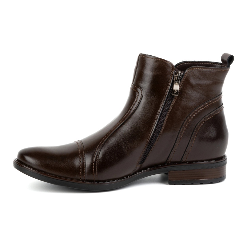 Olivier Herr läder vinter Chelsea boots 1001 brun 1