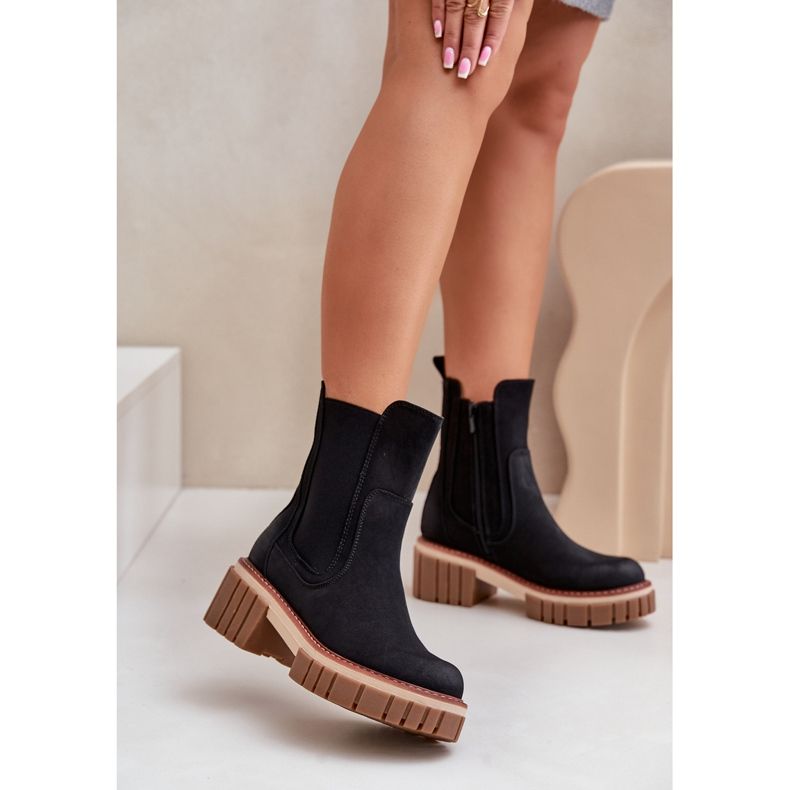 Isolerade Chelsea-stövlar med dragkedja, Svart Linneviae 2