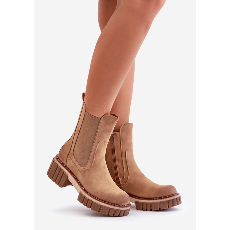 Camel Linneviae Isolerade Chelsea Boots Med Dragkedja brun 1