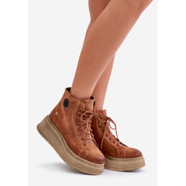 Stövlar i mocka på en massiv plattform Maciejka 06309-29 Brun 1