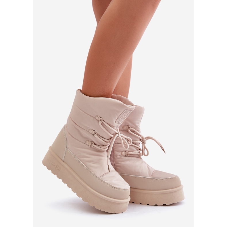 Plattform Snow Boots Med Dragkedja Big Star OO274885 Beige 1