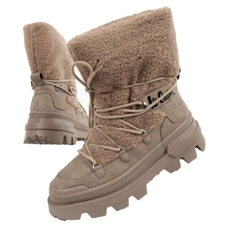Lee Cooper LCJ-24-47-3149L snökängor beige 1