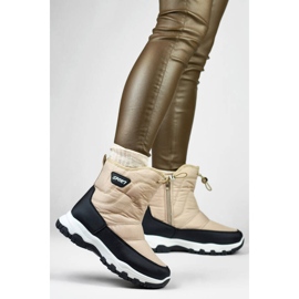 Snöskor för kvinnor med manschett, beige 9159-4BE 2