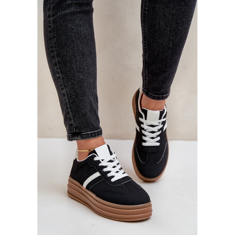 Platform Sneakers dam Svarta Dravinnia 2