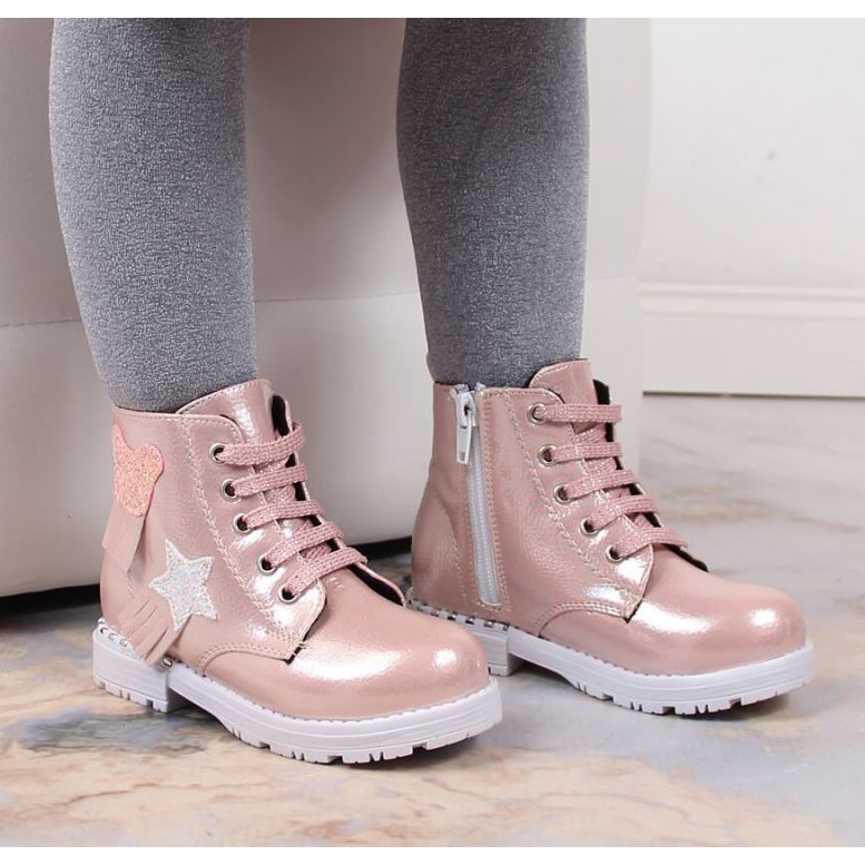 Skimrande isolerade stövlar Potocki W WOL121B rosa 1