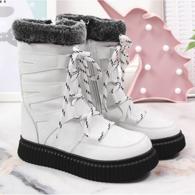 Potocki Jr. WOL123B pälsstövlar vit 1