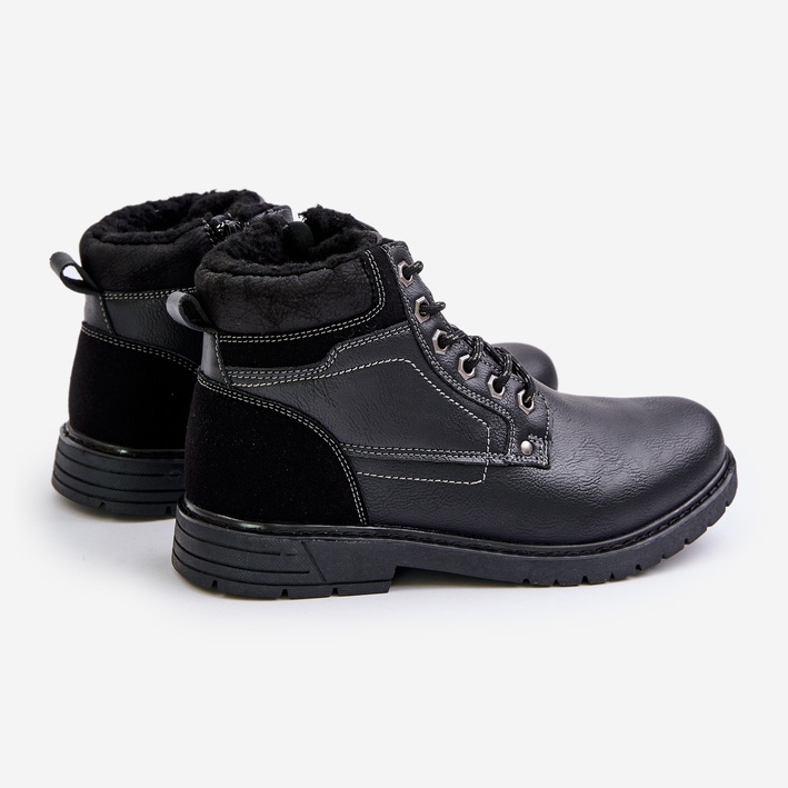 Isolerade fångare för män gjorda av ekologiskt läder, svart Venredia 1