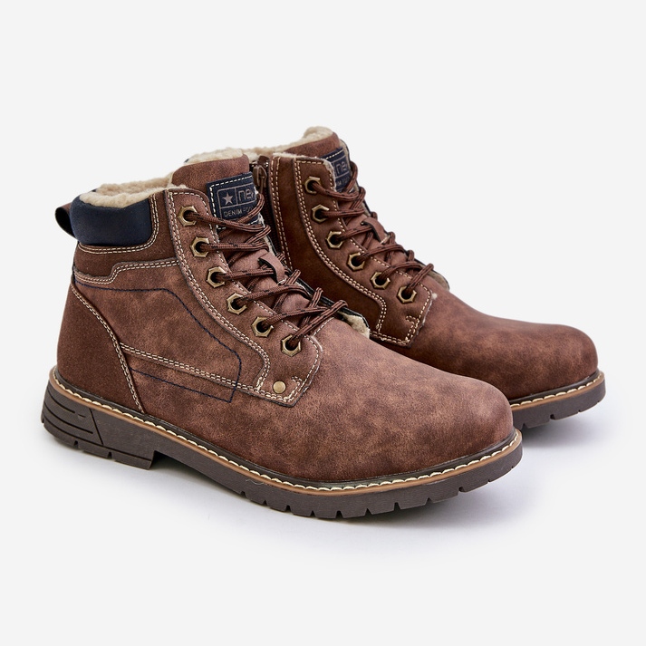 Isolerade fångare för män gjorda av ekologiskt läder, brun Venredia 1