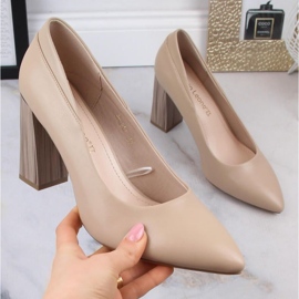 Sergio Leone W SK404A beige högklackade pumps 2