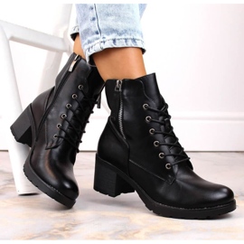 Potocki W WOL177A högklackade och plattformsstövlar, svarta 2