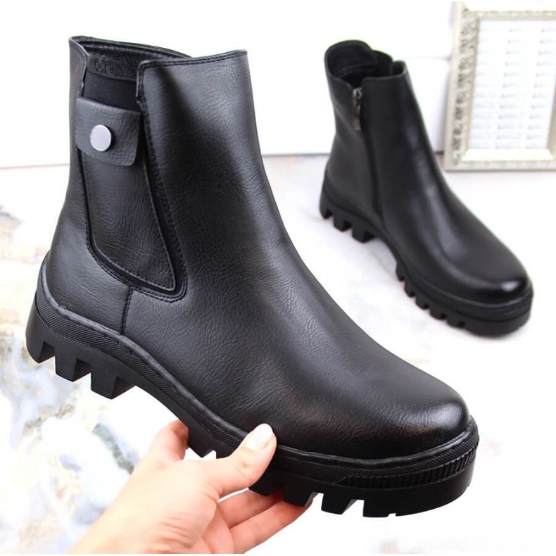 Potocki W WOL186 isolerade stövletter med ficka, svart 1