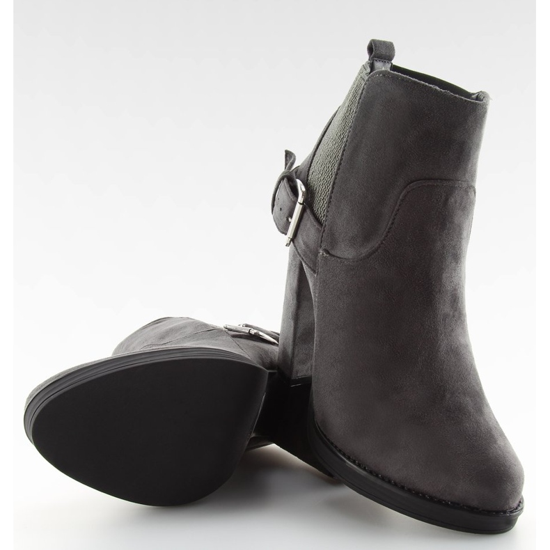 Stövlar på stolpen, grå mocka m267p Grå 1