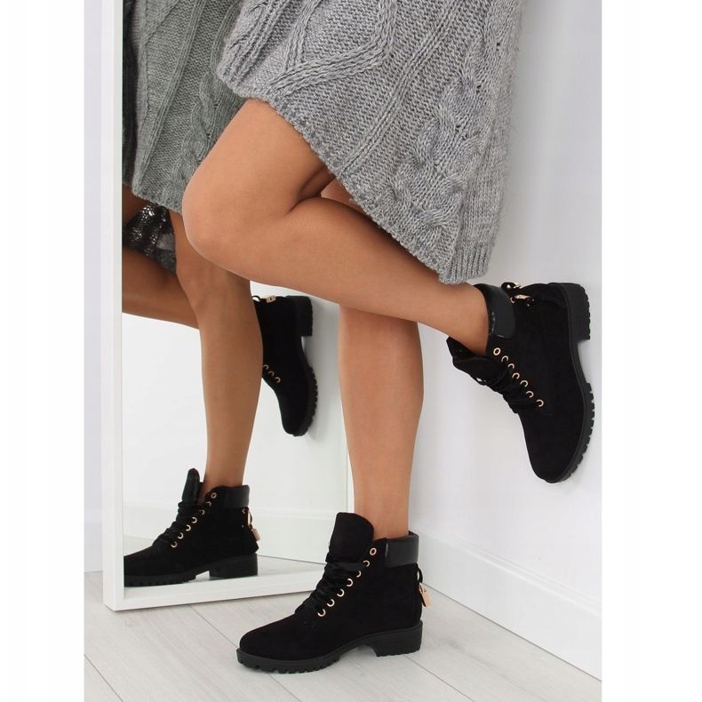 Svarta timmerstövlar för kvinnor AT-0623-L Svart 1