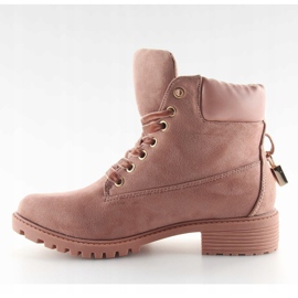 Timmerstövlar för kvinnor svart och rosa AT-0623-L Rosa 1