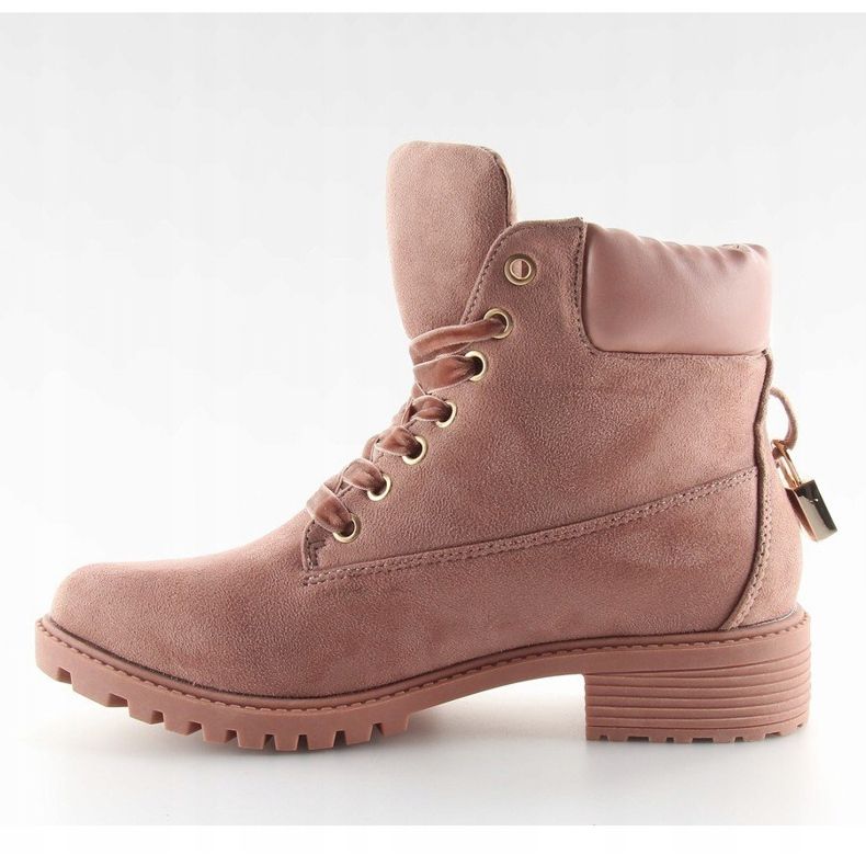 Timmerstövlar för kvinnor svart och rosa AT-0623-L Rosa 1