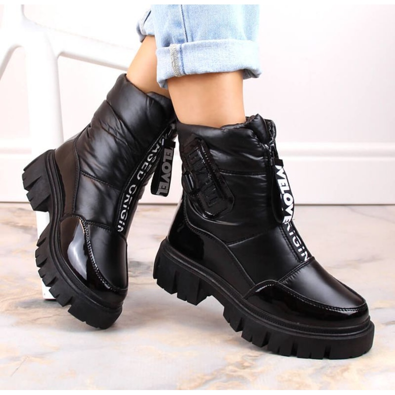 Filippo W PAW498A svarta snöstövlar med dragkedja 2