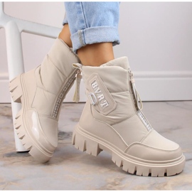 Filippo W PAW498B snöstövlar med dragkedja, beige 2