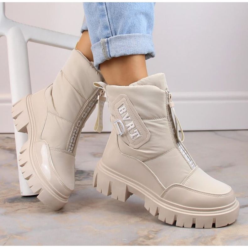 Filippo W PAW498B snöstövlar med dragkedja, beige 2