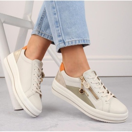 Rieker Sköna läderskor Remonte W RKR676, beige 1