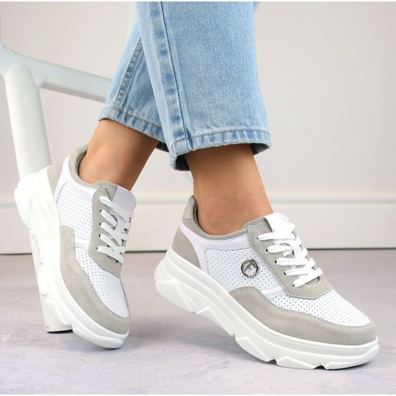 Filippo W PAW531A sportskor i läder, vita 2