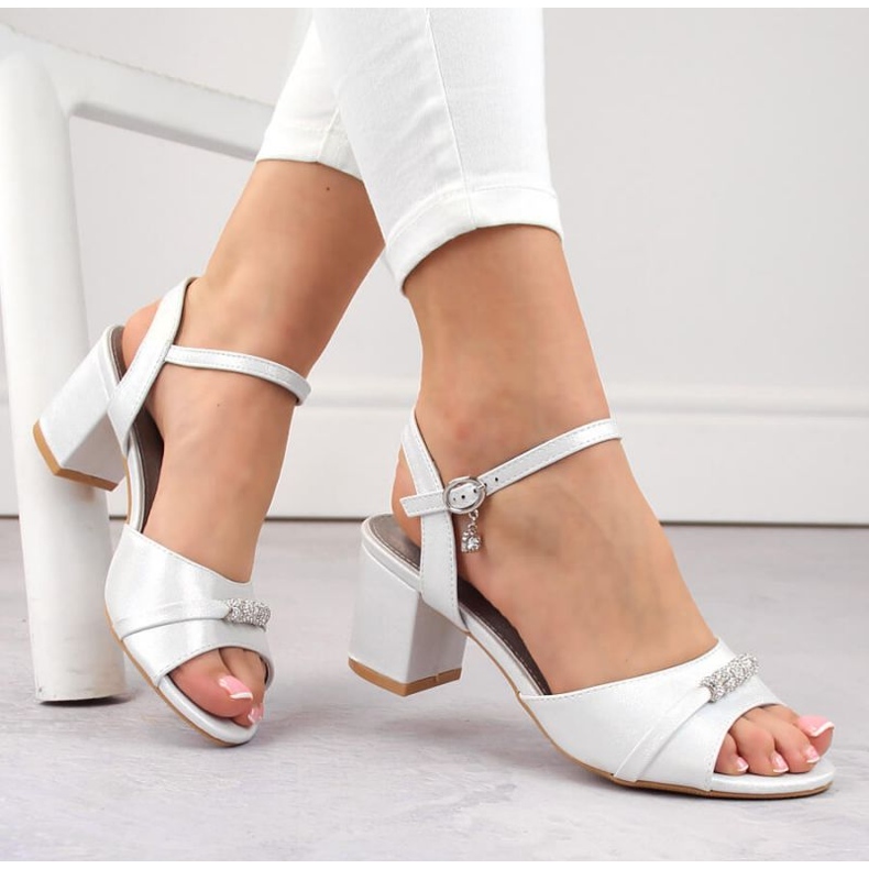 Vinceza W JAN305 silver högklackade sandaler 1