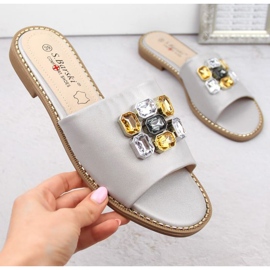 S.Barski W OLI262B silverflipflops med zirkoner 1