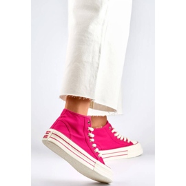 High-top textilsneakers för dam fuchsia BL507FU rosa 3