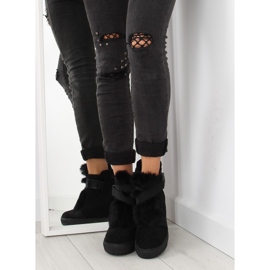 Sneakers med päls svart 3123 svart 2