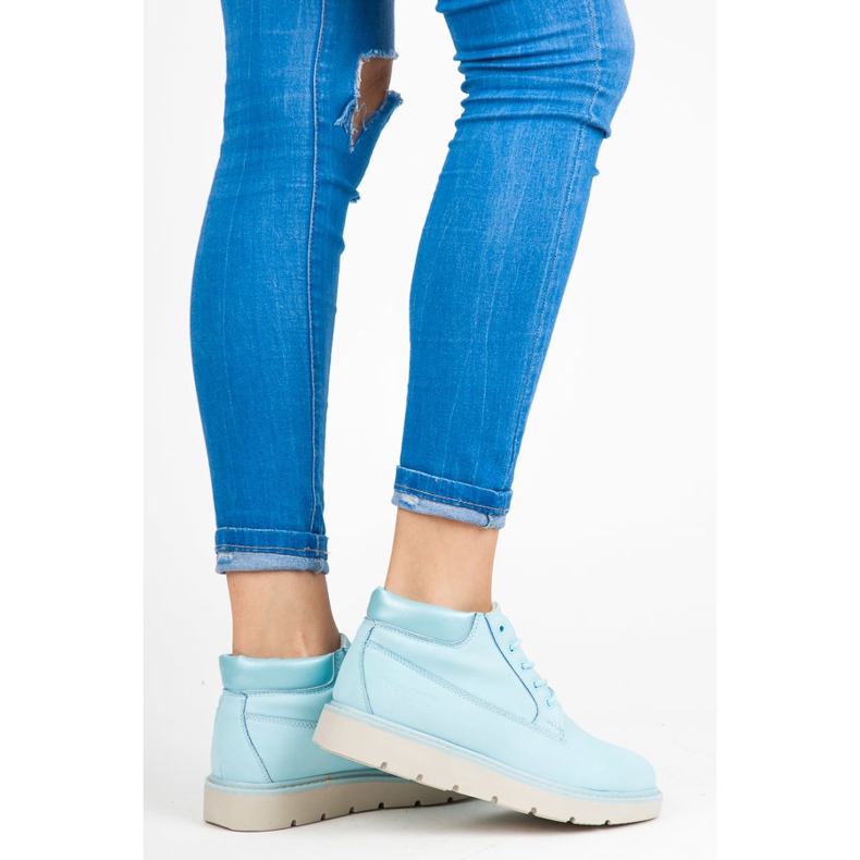 Vices Stövlar på plattformen blå 1