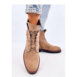 Kaki mocka snörstövlar beige 2