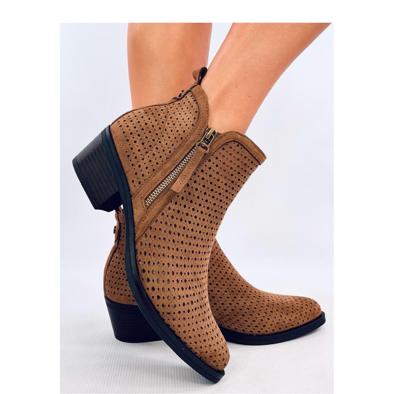 Kaki genombrutna cowboystövlar brun 1