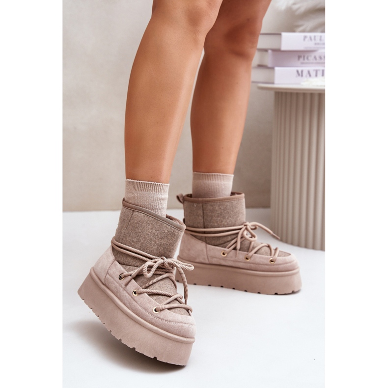 Snowboots Modell HY868-39 Beige 1
