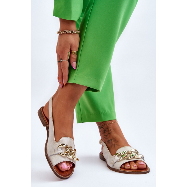 Step in style Sandaler Modell Lewski Skor 3230 Beige/Guld - Steg i stil 1