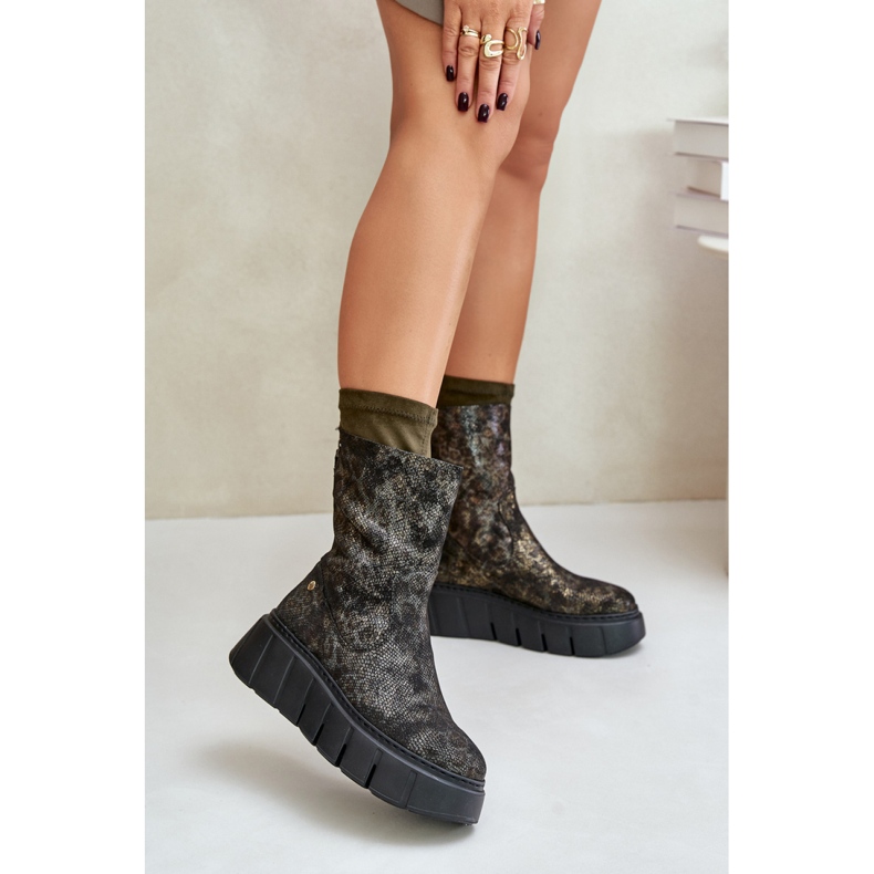 Maciejka 06766-09 Khaki ankelboots grön 1