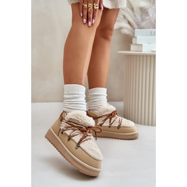 D.Franklin DFSH370011 snökängor beige 1