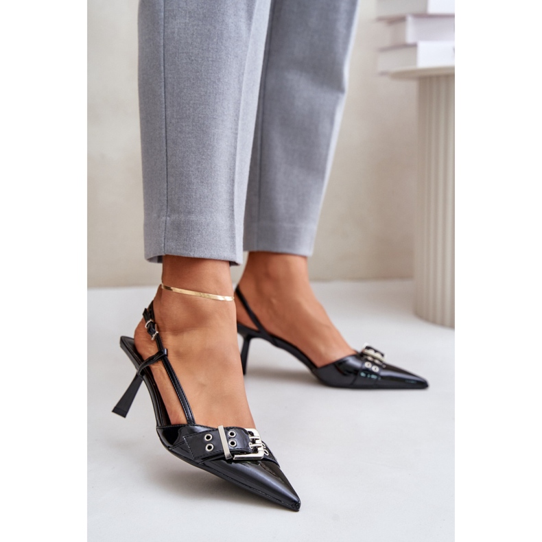 Höga klackar Modell P-1401 Svart 1