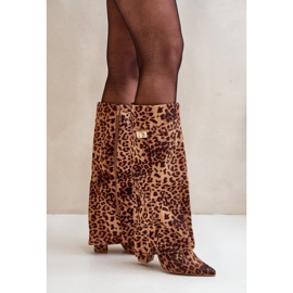 Modell 9501A bruna leopardstövlar 1