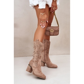 S. BARSKI S.Barski HY42-028 Beige stövlar 1