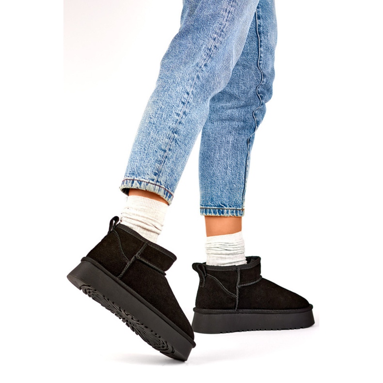 Pälsisolerade snöstövlar för damer XF-159B, svarta 1