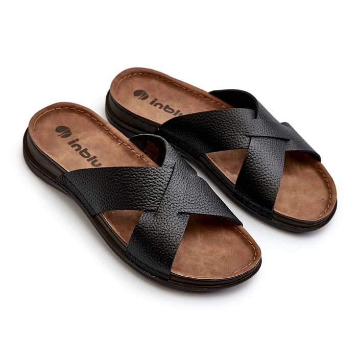 Herrläder inblu gv00001i svarta flip flops 1